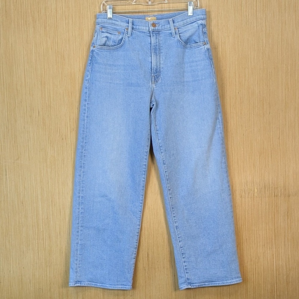 Mother The Dodger Ankle Jeans Meet Me At The Metro Light Wash Wide Leg 29
